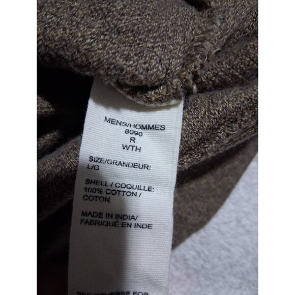 Woolrich Mens size Large Ribbed Quarter Zip Pullover Preppy Casual Sweater - Picture 6 of 9